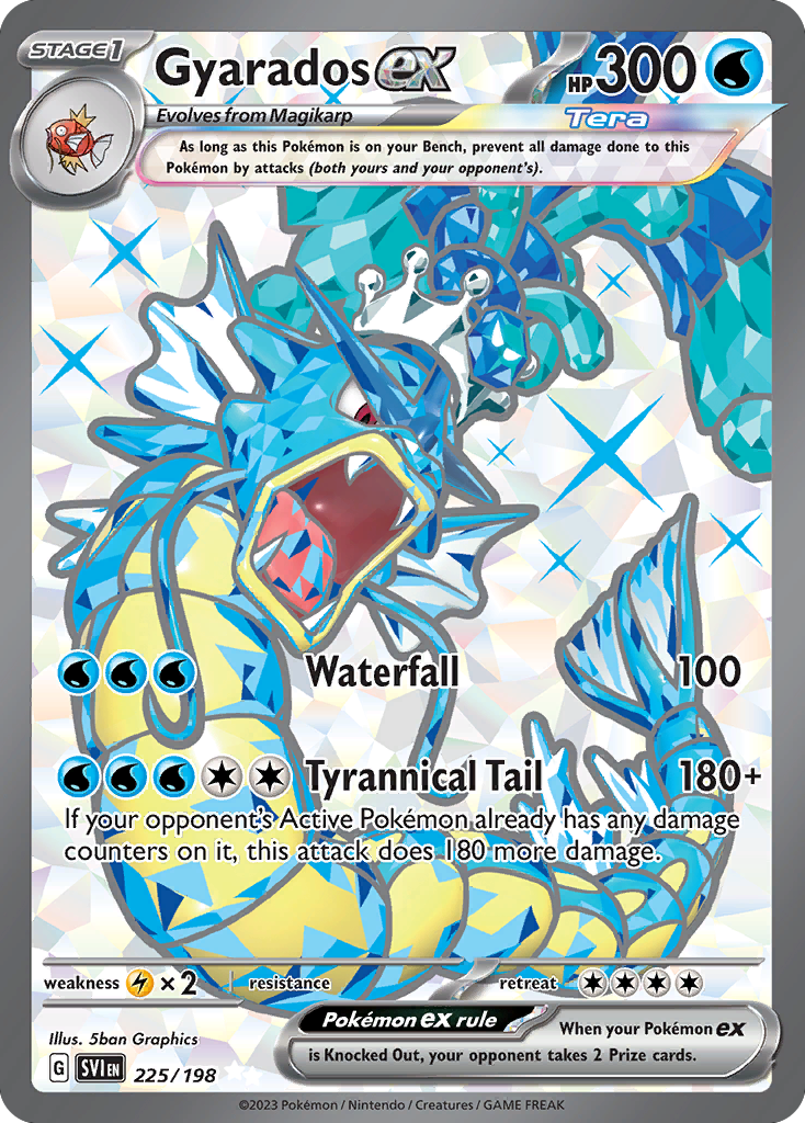 Gyarados ex - 225/198 Scarlet & Violet Ultra Rare Holo Pokemon - NM
