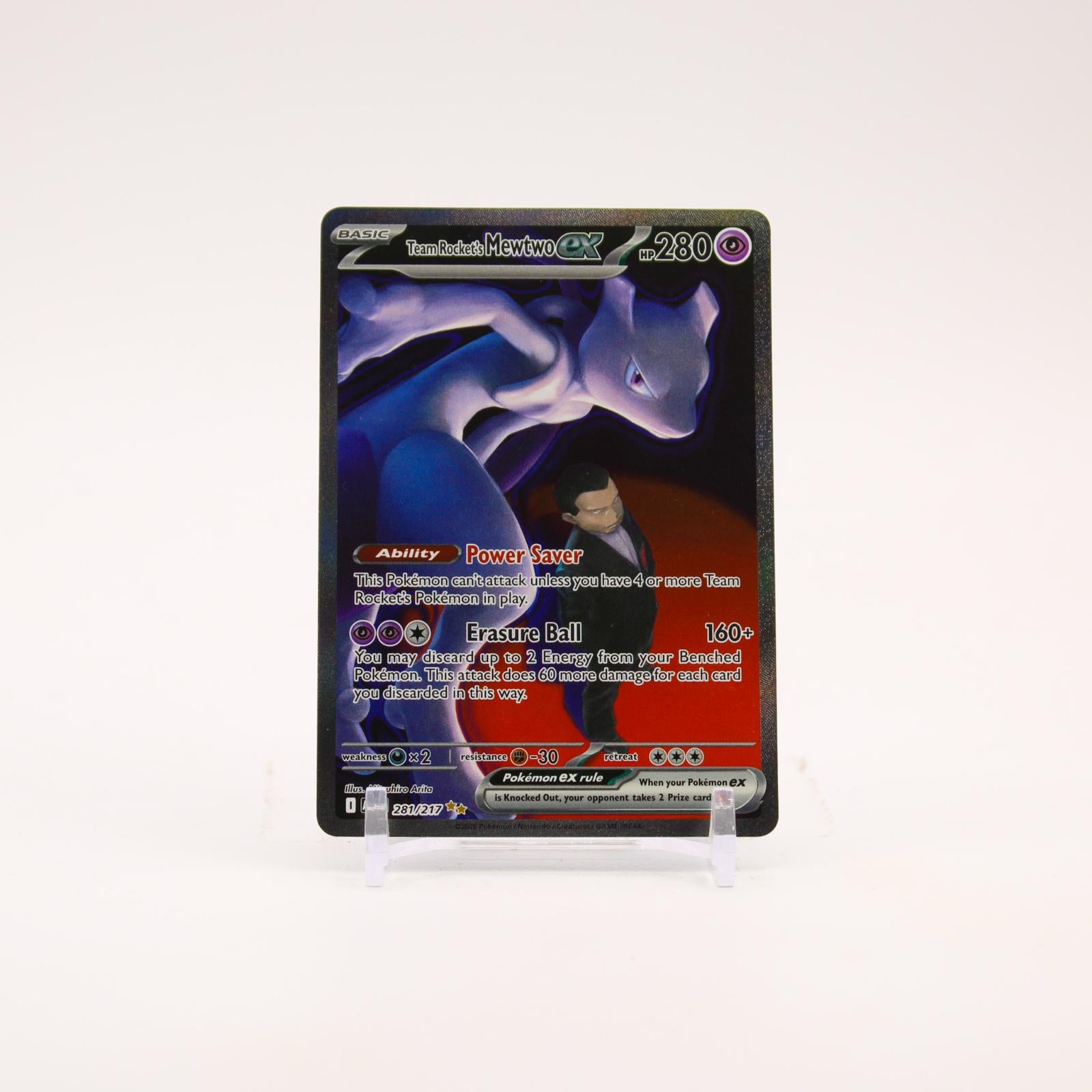Team Rocket's Mewtwo ex - 281/217 Ascended Heroes Special Illustration Pokemon - NM/MINT