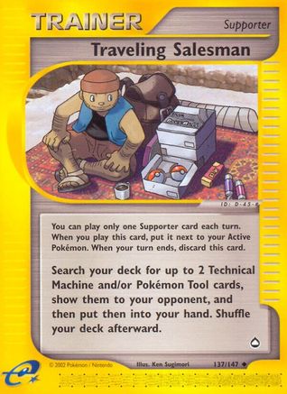 Traveling Salesman - 137/147 Aquapolis Uncommon Pokemon - NM