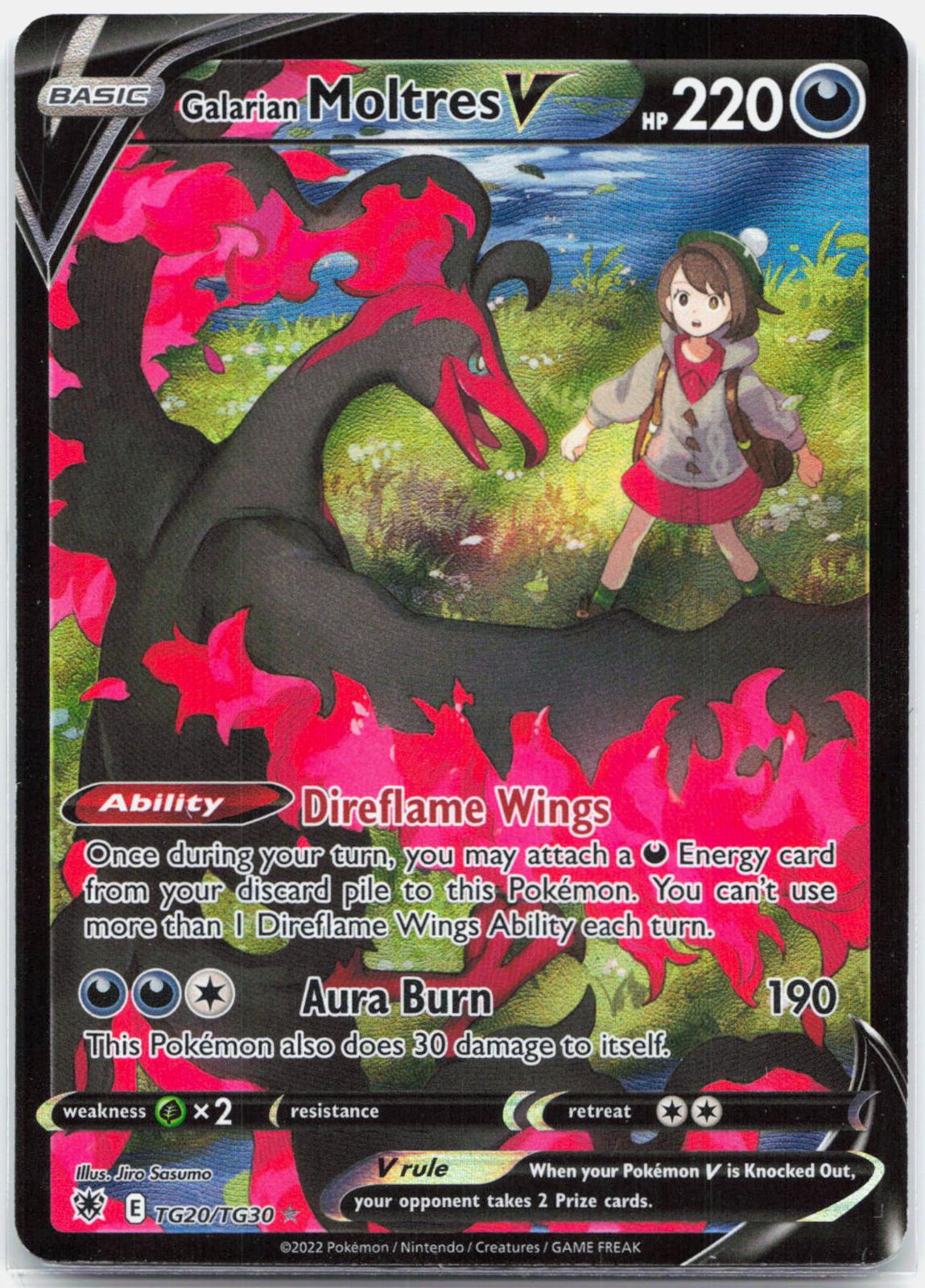 Galarian Moltres V - TG20/TG30 Astral Radiance Trainer Gallery Pokemon - NM