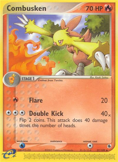 Combusken - 27/109 Ruby & Sapphire Uncommon Pokemon - NM