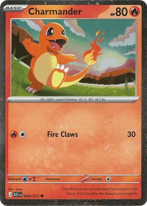 Charmander - 020/217 Ascended Heroes Cosmos Holo Promo Pokemon - NM