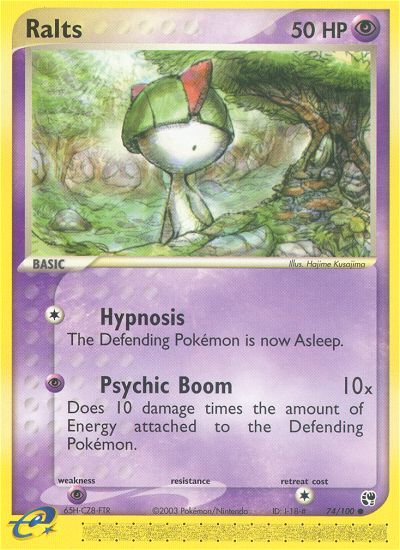 Ralts - 74/100 Sandstorm Common Pokemon - NM