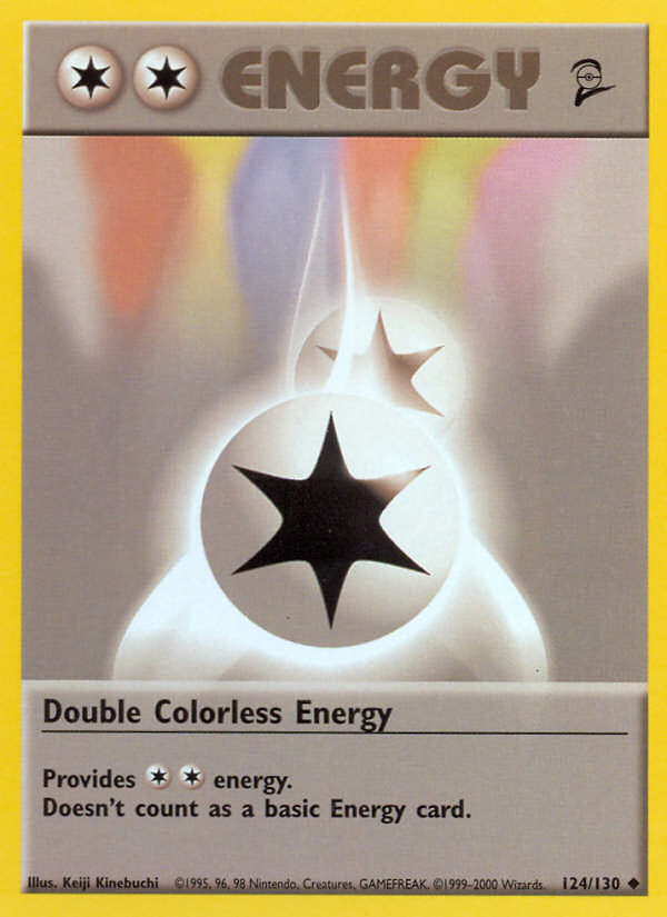 Double Colorless Energy - 124/130 Base Set 2 Uncommon Pokemon - NM