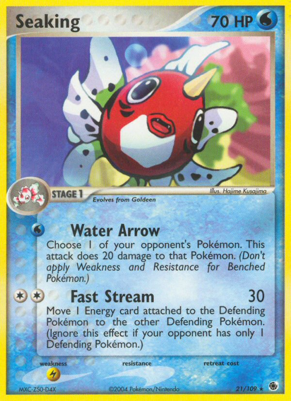 Seaking - 21/109 Ruby & Sapphire Rare Pokemon - NM
