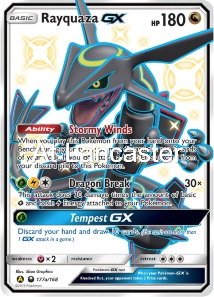 Rayquaza GX - 177A/168 Alternate Art Promos Promo Pokemon - NM (Lanc)
