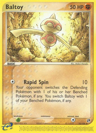 Baltoy - 32/100 Sandstorm Uncommon Pokemon - NM