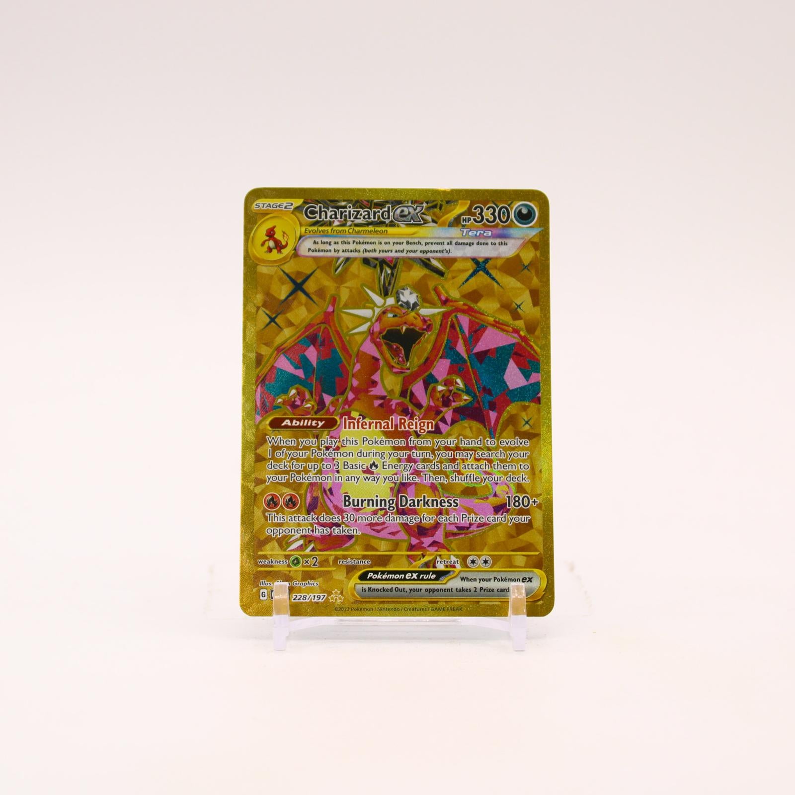 Charizard ex - 228/197 Obsidian Flames Holo Gold Pokemon - LP/MP