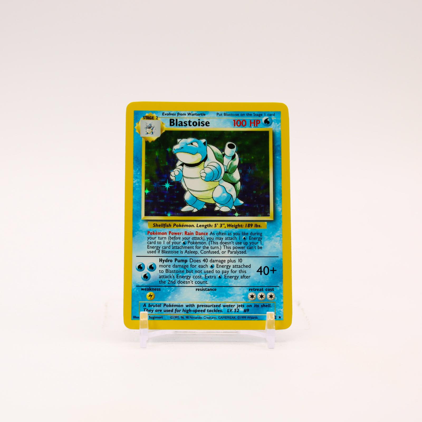 Blastoise - 2/102 Base Set Unlimited Holo Rare Pokemon - NM/LP