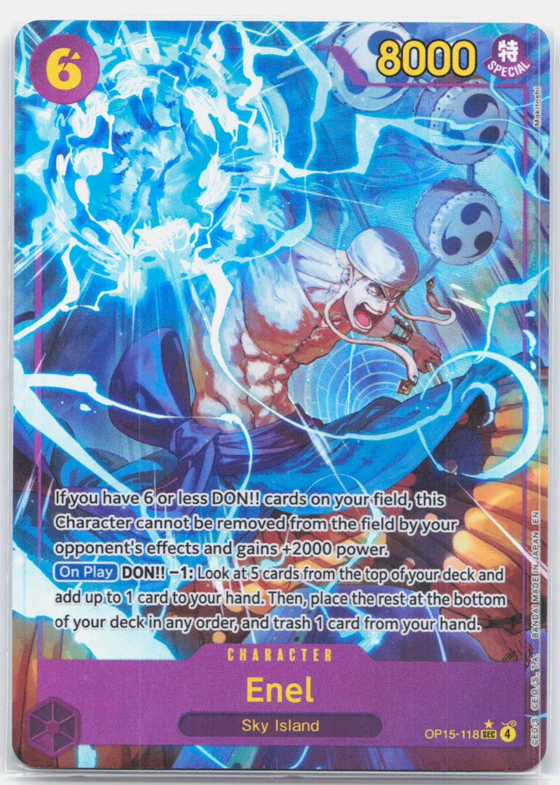 Enel Alternate Art - OP15-118 Adventure on Kami's Island SEC One Piece - NM/MINT