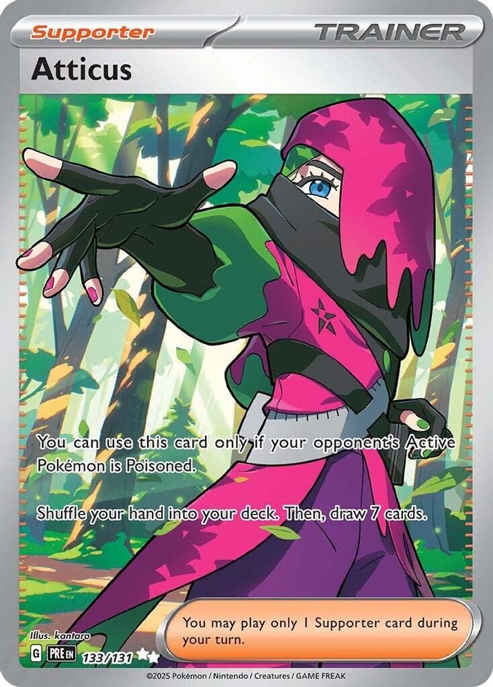 Atticus - 133/131 Prismatic Evolutions Ultra Rare Holo Pokemon - NM