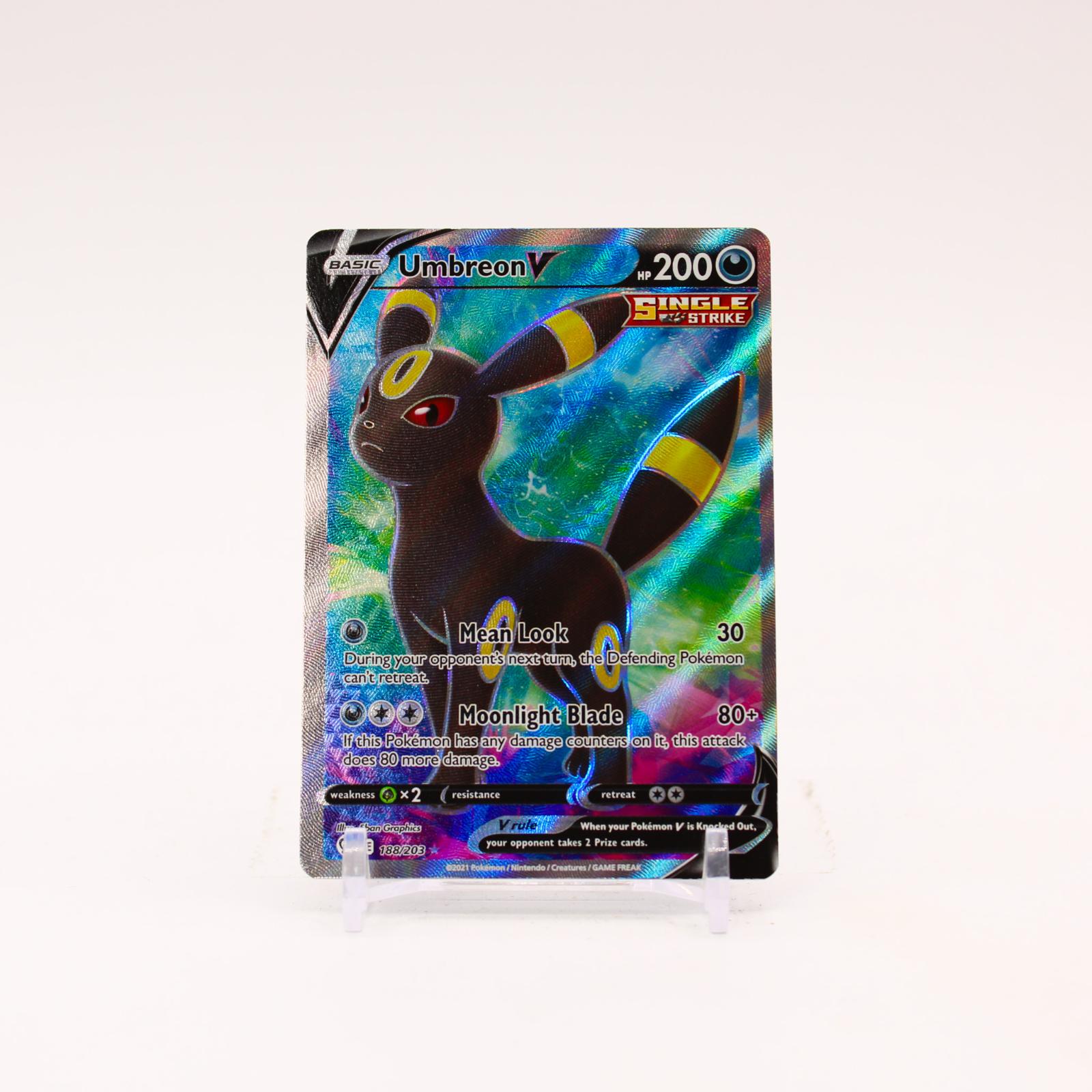 Umbreon V - 188/203 Evolving Skies Holo Full Art Pokemon - NM