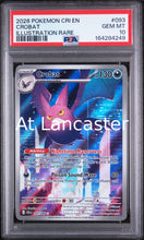 Load image into Gallery viewer, Crobat - 093 PSA 10 Cri En-Chaos Rising Illustration Rare Pokemon (Lanc)
