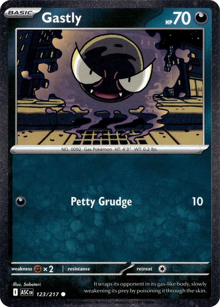 Gastly - 123/217 Ascended Heroes Cosmos Holo Promo Pokemon - NM/MINT