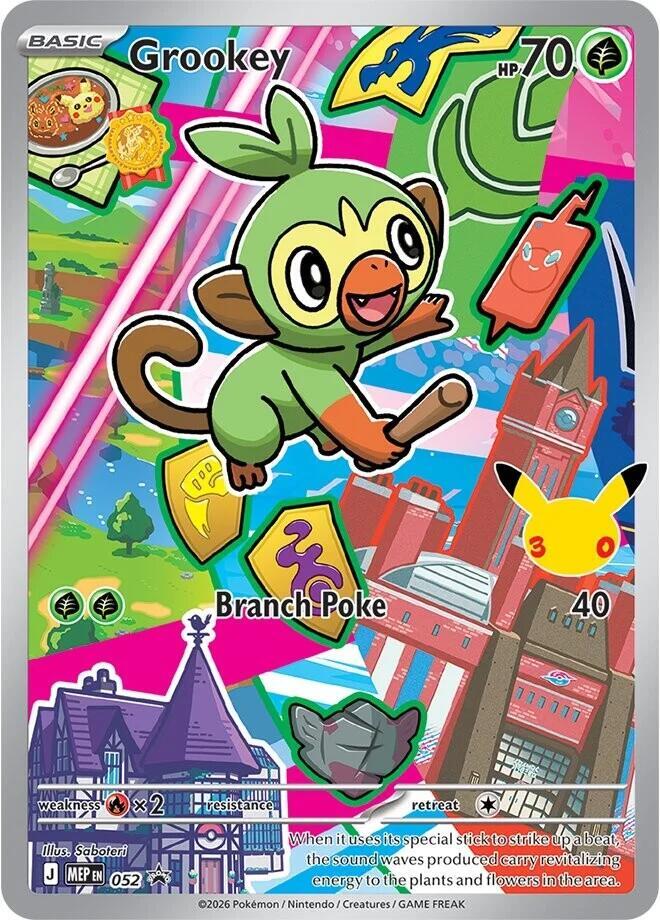 Grookey - MEP052 First Partner Illustration Promo Pokemon - NM/MINT