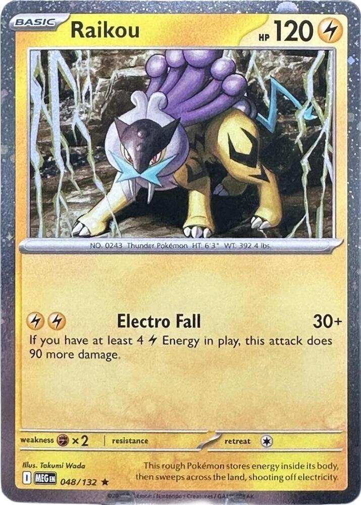 Raikou - 048/132 Mega Evolution Cosmos Holo Promo Pokemon - NM/MINT