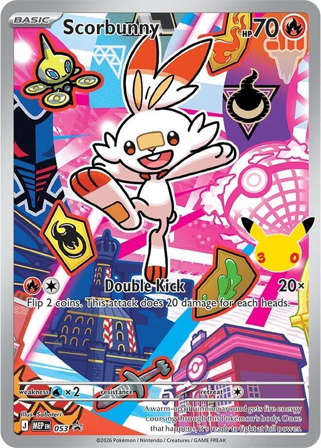 Scorbunny - MEP053 First Partner Illustration Promo Pokemon - NM/MINT