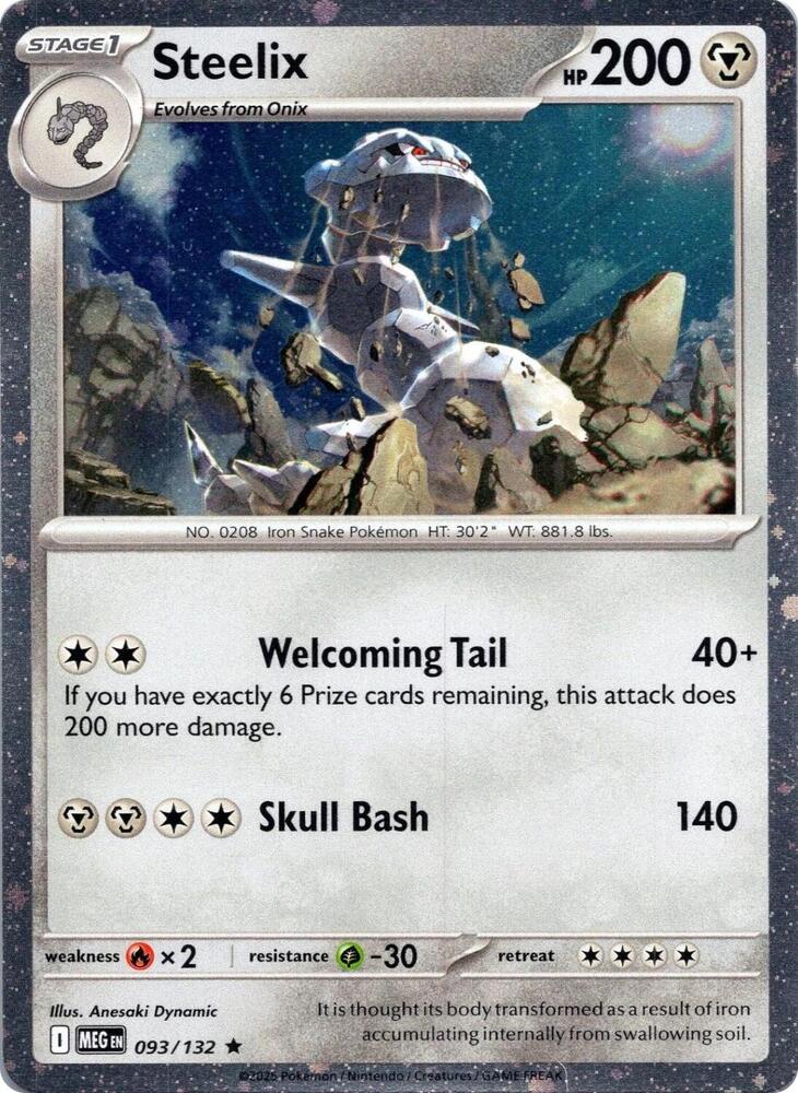 Steelix - 093/132 Mega Evolution Cosmos Holo Promo Pokemon - NM/MINT
