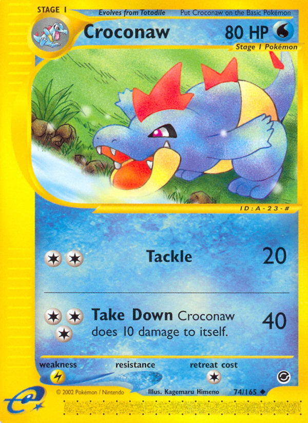 Croconaw - 74/165 Expedition Base Set Uncommon Pokemon - NM