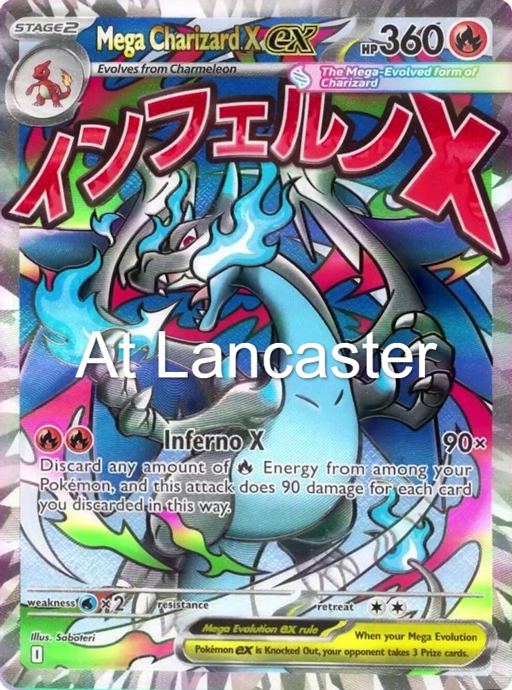 Mega Charizard X ex - 023 ME: Mega Evolution Promo Promo Pokemon - NM (Lanc)