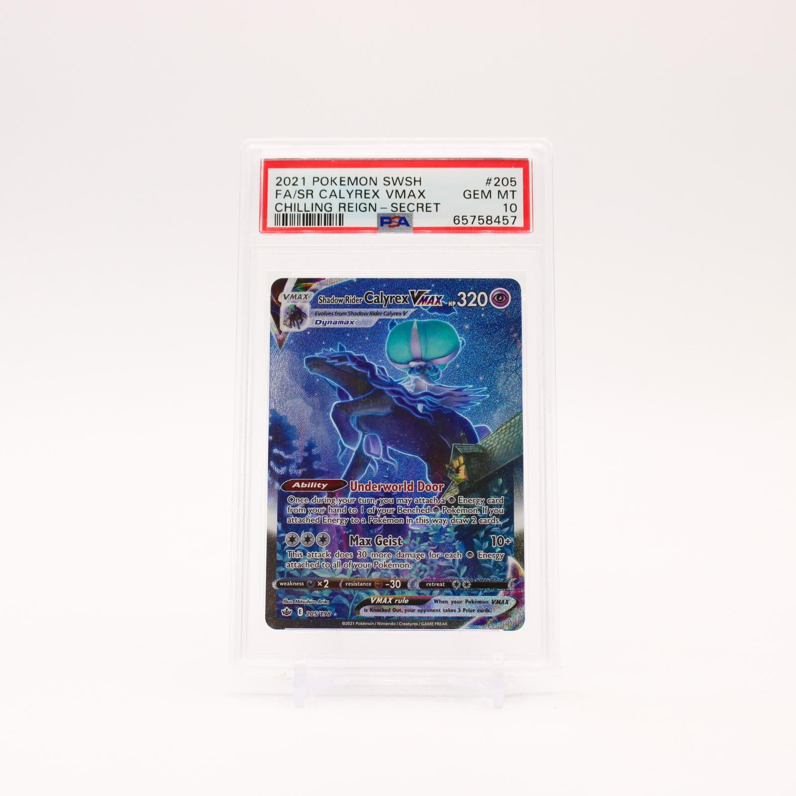 Shadow Rider Calyrex Vmax - 205/198 PSA 10 Chilling Reign Alternate Art Pokemon - GEM MINT