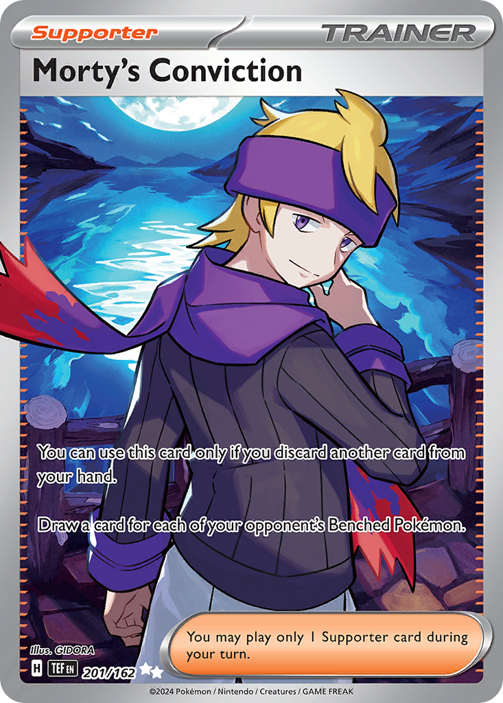 Morty's Conviction - 201/162 Temporal Forces Ultra Rare Holo Pokemon - NM