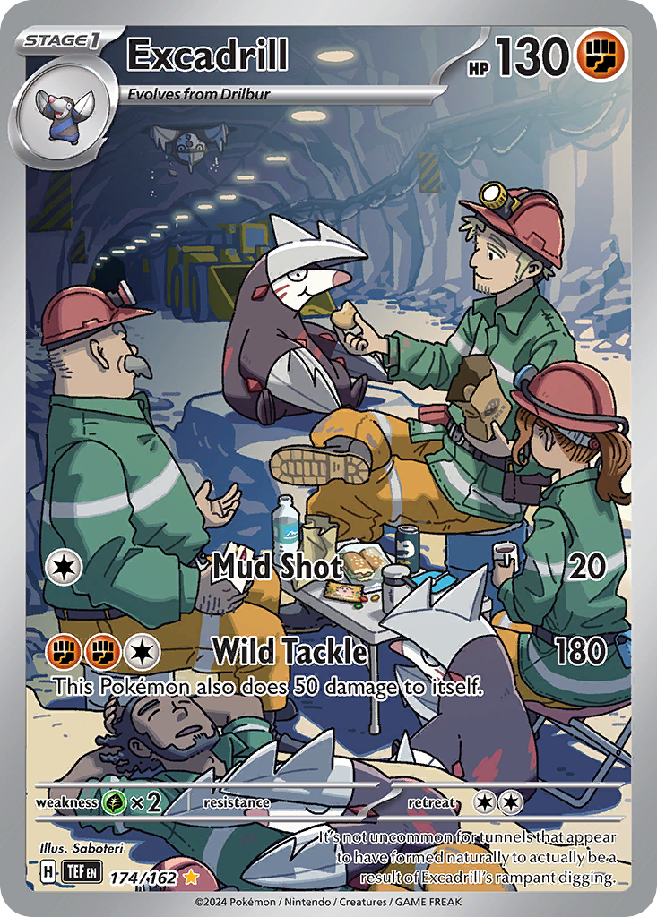 Excadrill - 174/162 Temporal Forces Illustration Rare Holo Pokemon - NM