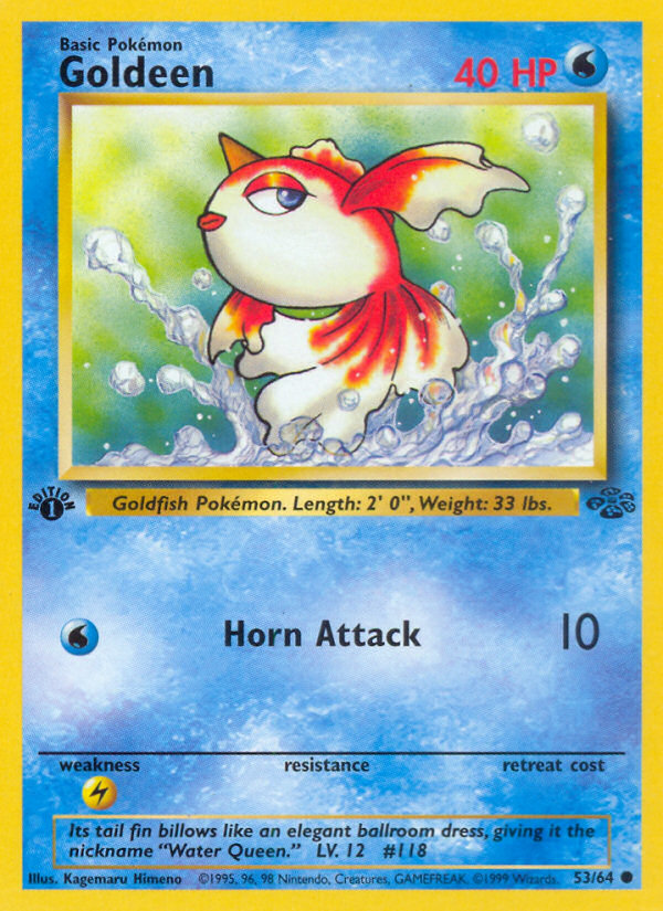 Goldeen - 53/64 Jungle Common Unlimited Pokemon - NM