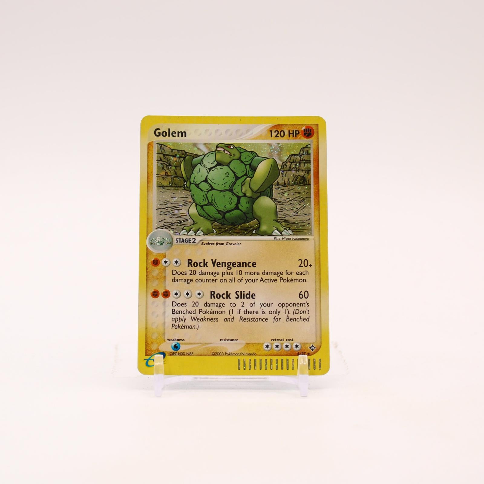 Golem - 5/97 Dragon Holo Rare SWIRL Pokemon - MP