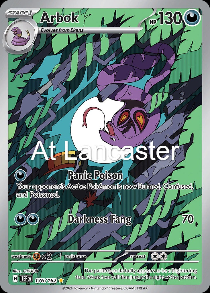 Arbok - 176/162 Temporal Forces Illustration Rare Pokemon - NM (Lanc)