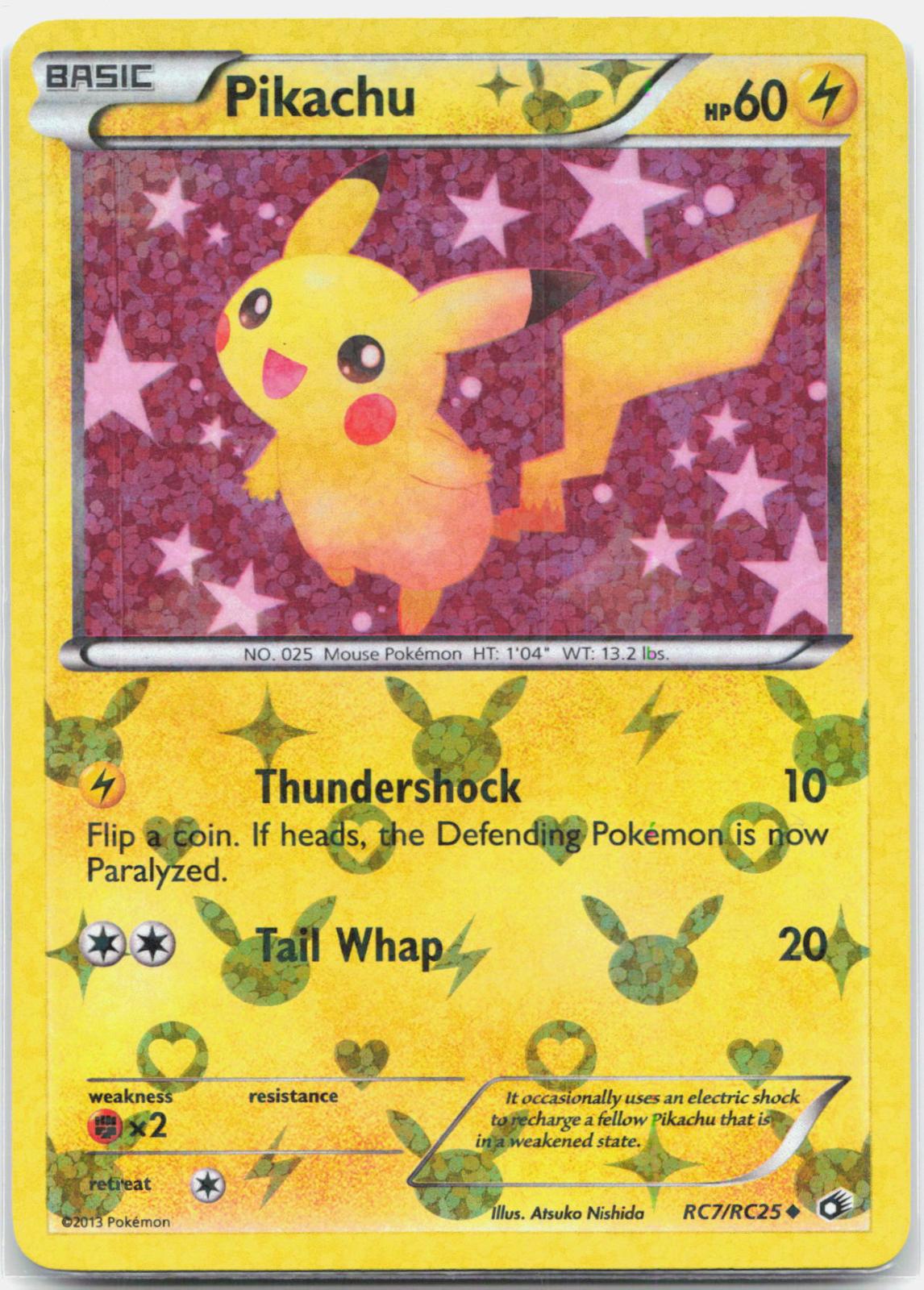 Pikachu - RC7/RC25 Legendary Treasures Radiant Collection Holo Pokemon - NM/LP