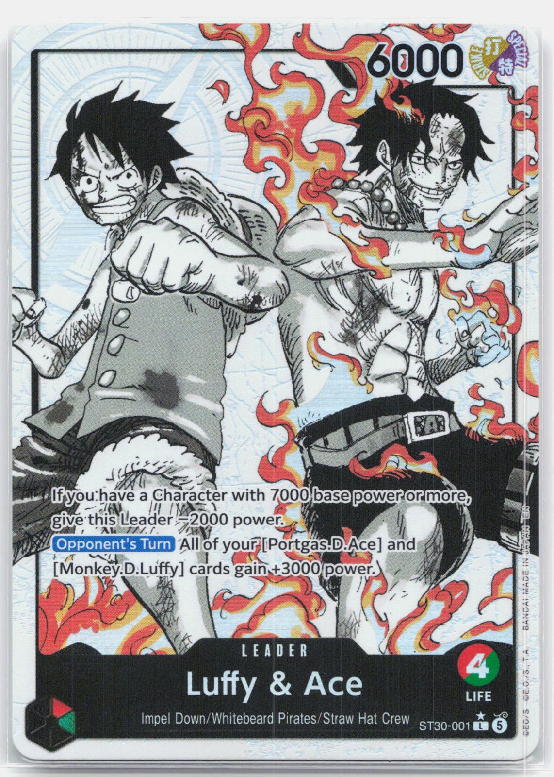 Luffy & Ace Parallel - ST30-001 Starter Deck EX: Luffy & Ace L One Piece - NM
