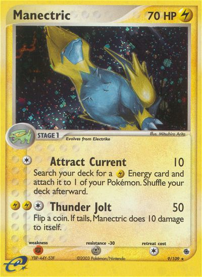 Manectric - 9/109 Ruby & Sapphire Rare Holo Pokemon - NM