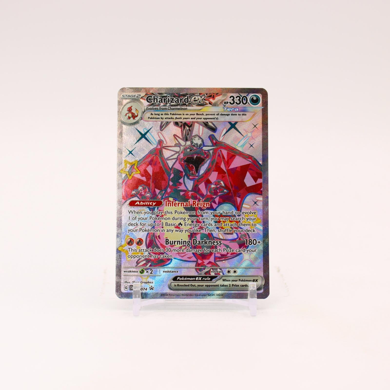Charizard ex - SVP074 Scarlet & Violet Shiny Full Art Promo Pokemon - NM