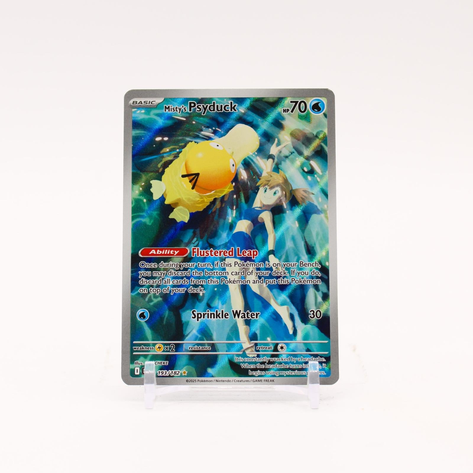 Misty's Psyduck - 193/182 Destined Rivals Holo Illustration Rare Pokemon - LP