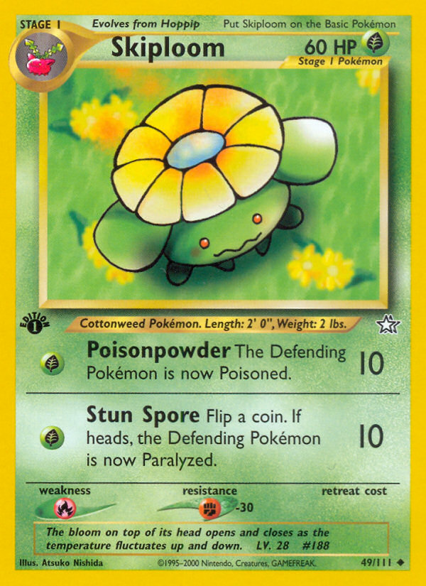 Skiploom - 49/111 Neo Genesis Uncommon Unlimited Pokemon - NM