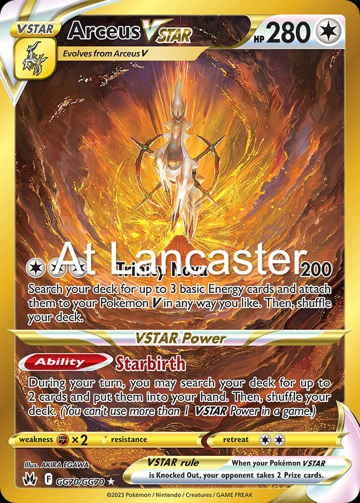 Arceus VSTAR - GG70/GG70 Crown Zenith Galarian Gallery Secret Rare Pokemon - NM (Lanc)
