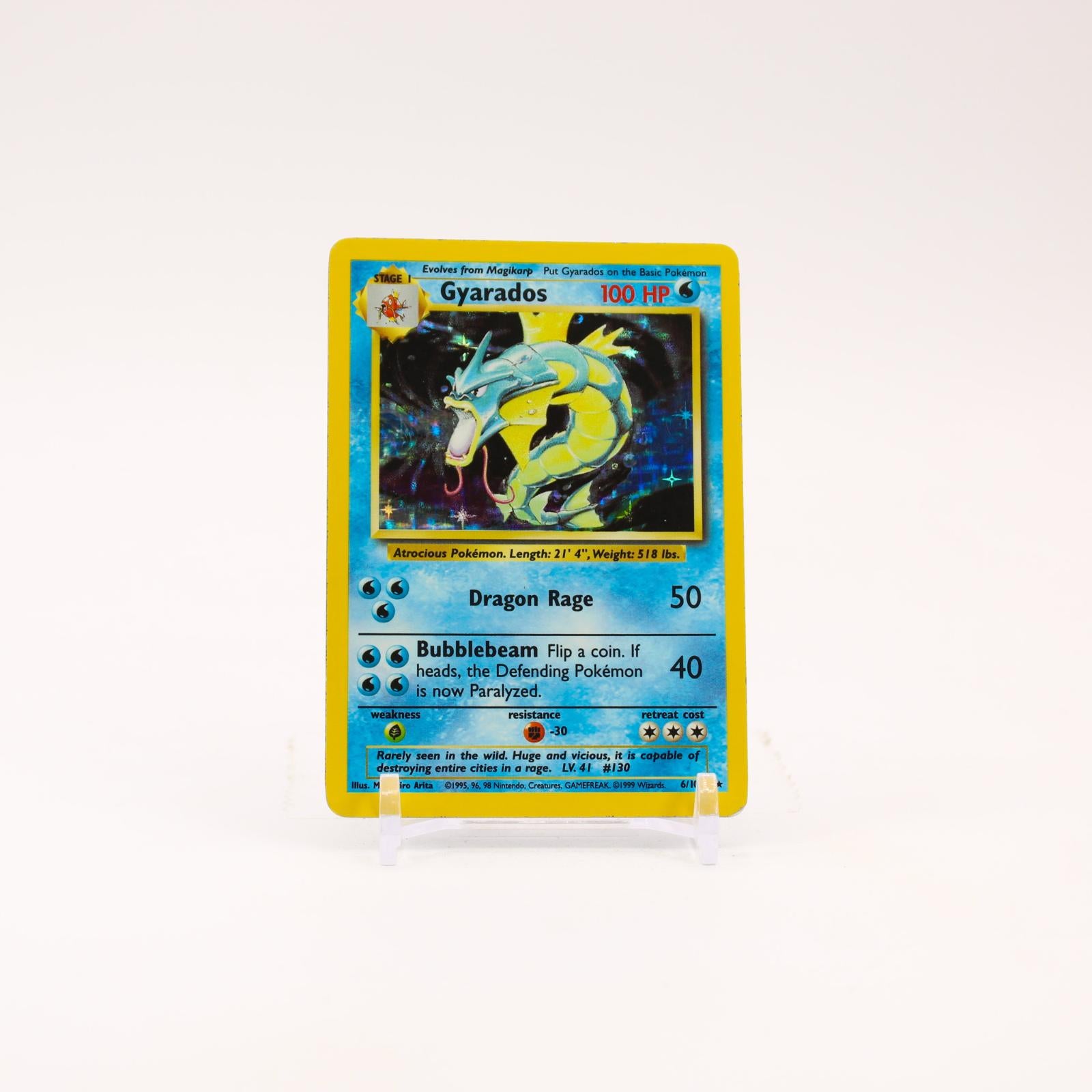 Gyarados - 6/102 Base Set Unlimited Holo Rare Pokemon - MP/HP