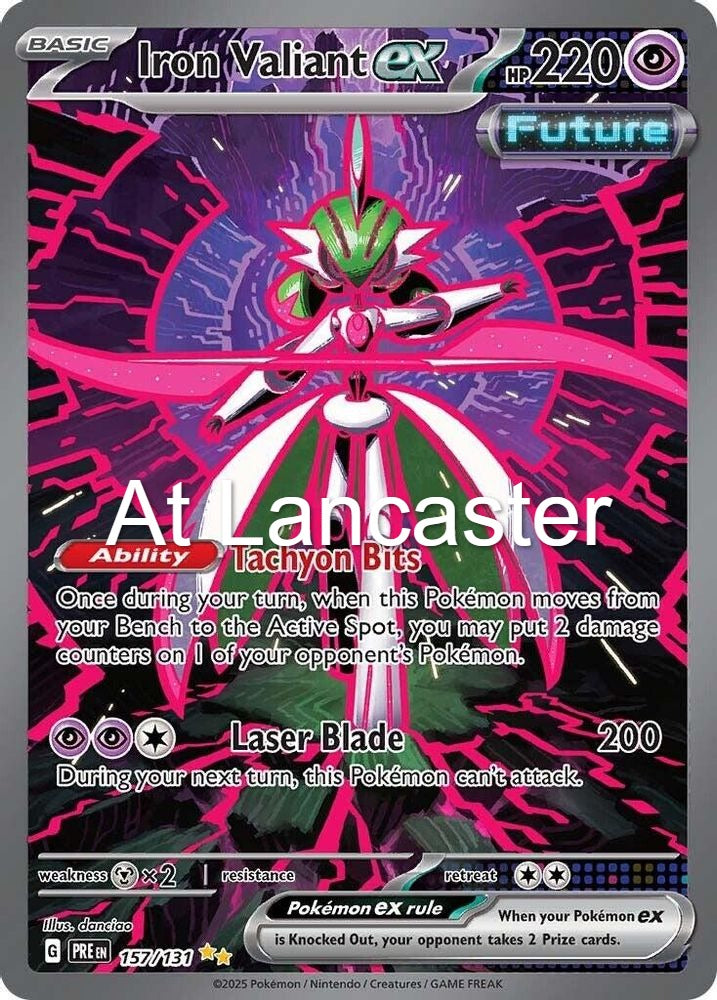 Iron Valiant ex - 157/131 Prismatic Evolutions Special Illustration Rare Pokemon - NM (Lanc)