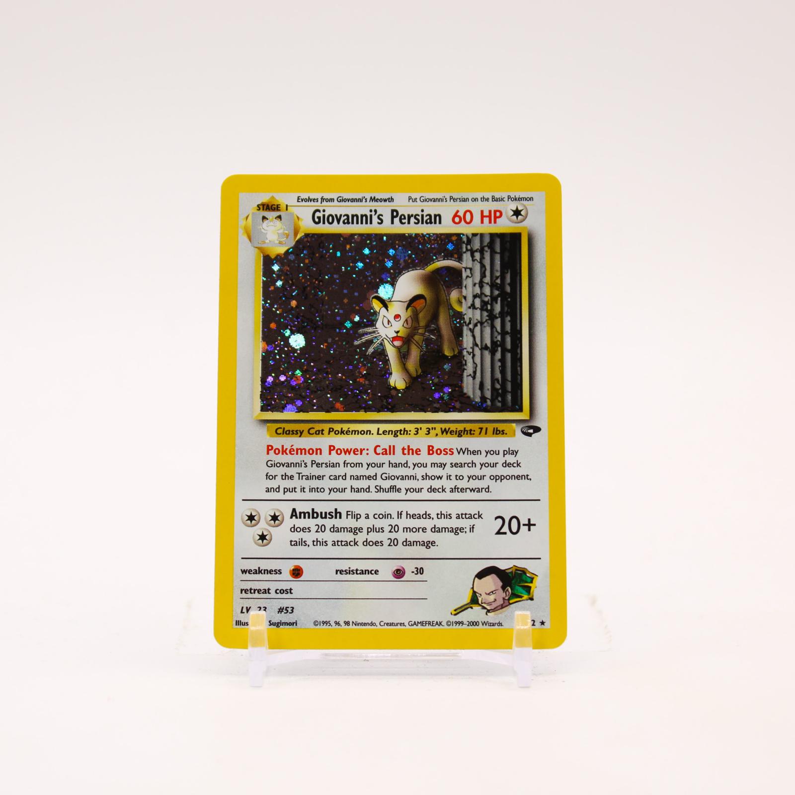 Giovanni's Persian - 8/132 Gym Challenge Unlimited Holo Rare Pokemon - NM