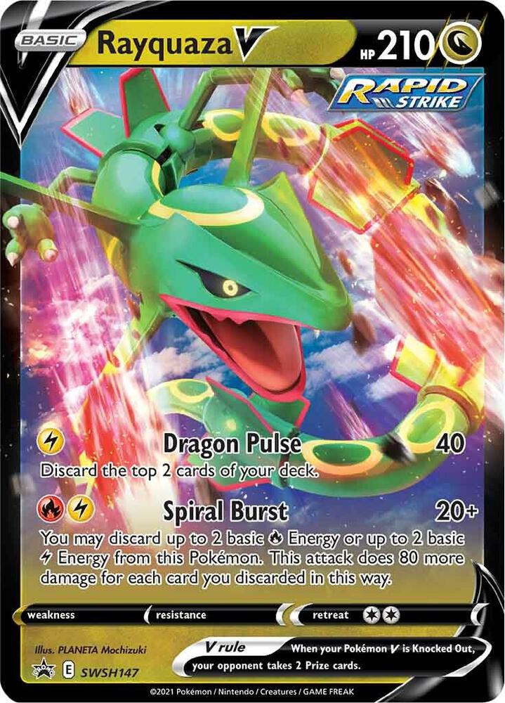 Rayquaza V - SWSH147 Black Star Promo Pokemon - NM/MINT