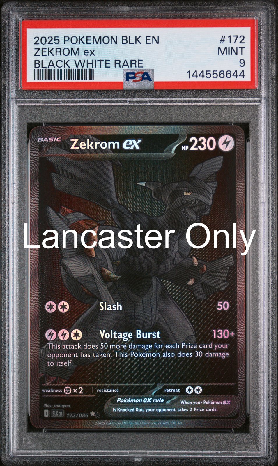 Zekrom EX - 172/086 PSA 9 Black Bolt Black White Rare Pokemon