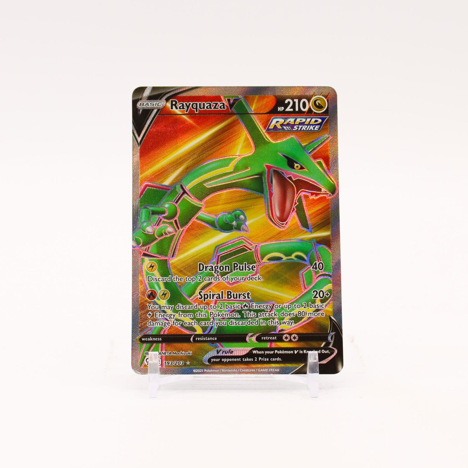 Rayquaza V - 193/203 Evolving Skies Holo Full Art Pokemon - LP/MP