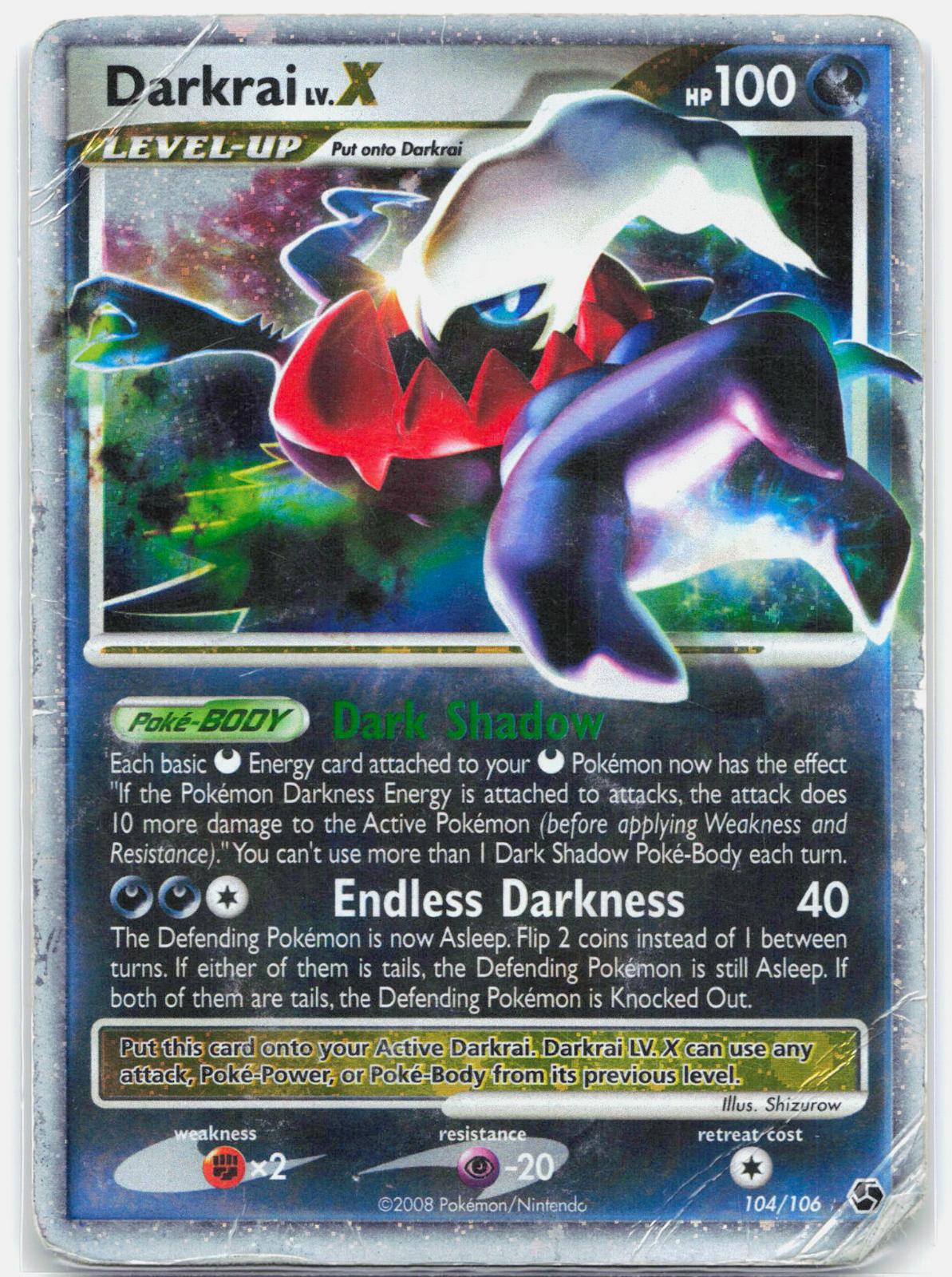 Darkrai LV.X - 104/106 Great Encounters Ultra Rare Pokemon - DMG