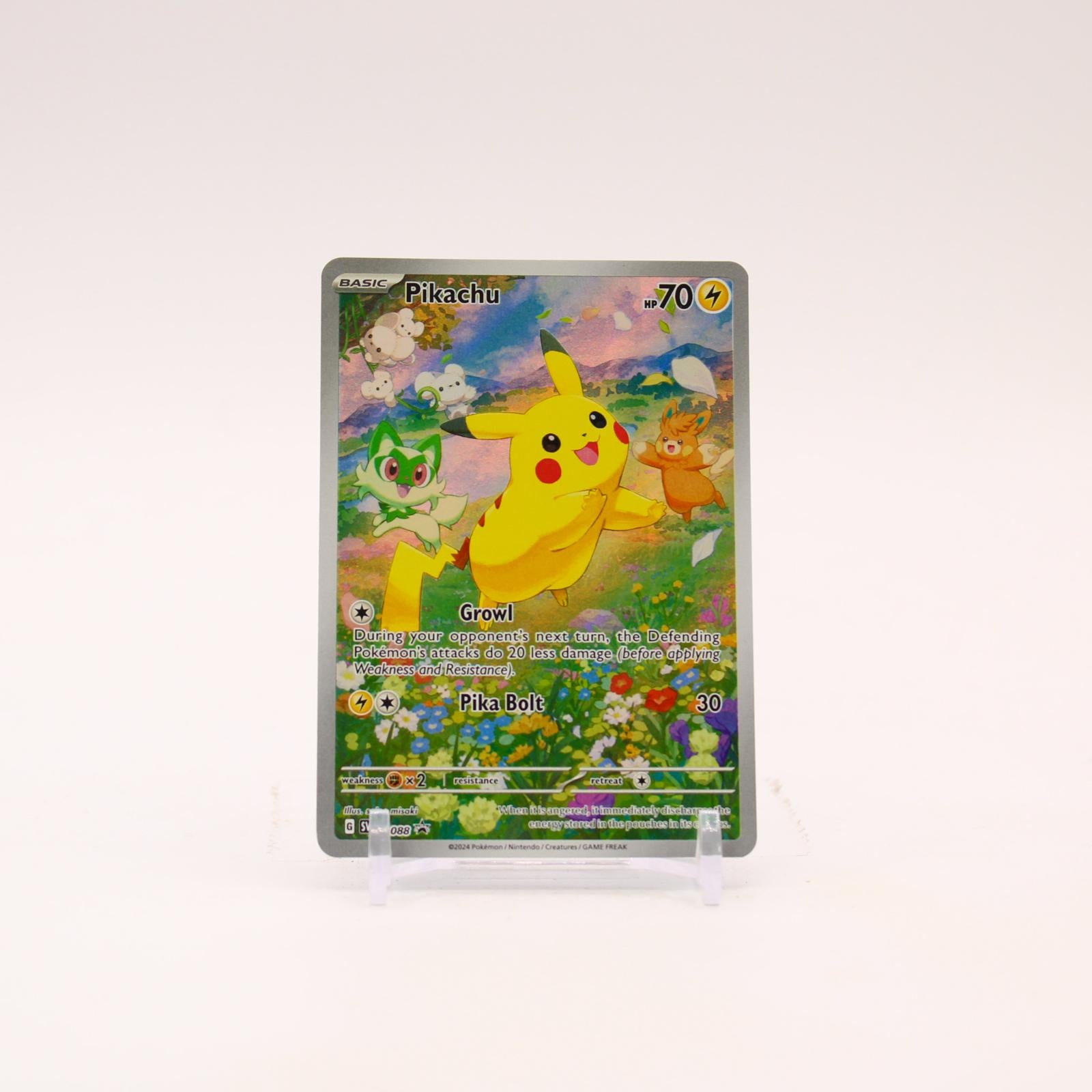 Pikachu - SVP088 Scarlet & Violet Holo Illustration Promo Pokemon - NM/LP