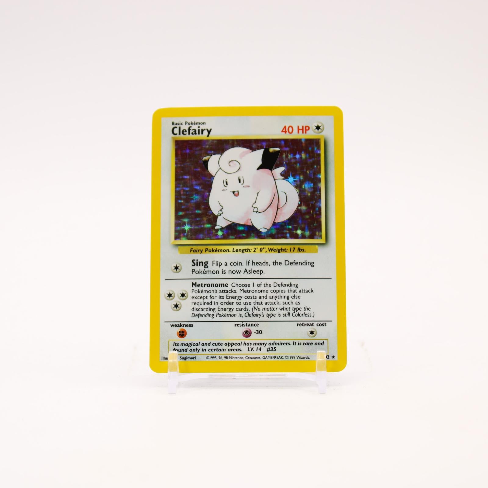 Clefairy - 5/102 Base Set Unlimited Holo Rare Pokemon - LP