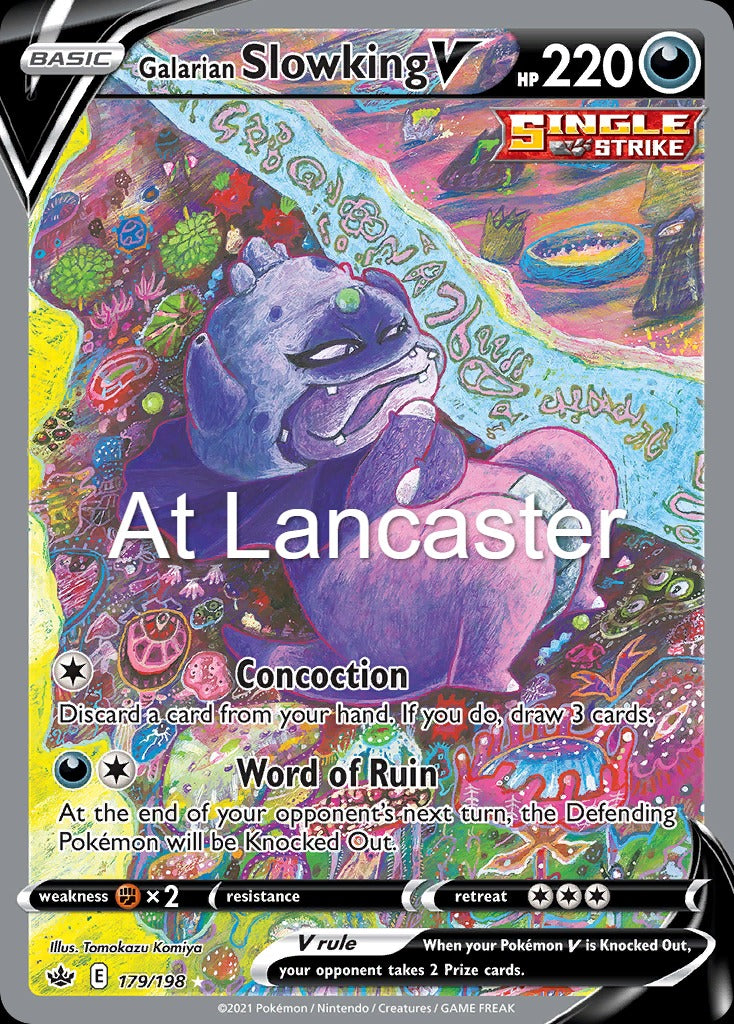 Galarian Slowking V - 179/198 Chilling Reign Ultra Rare Pokemon - NM/LP (Lanc)
