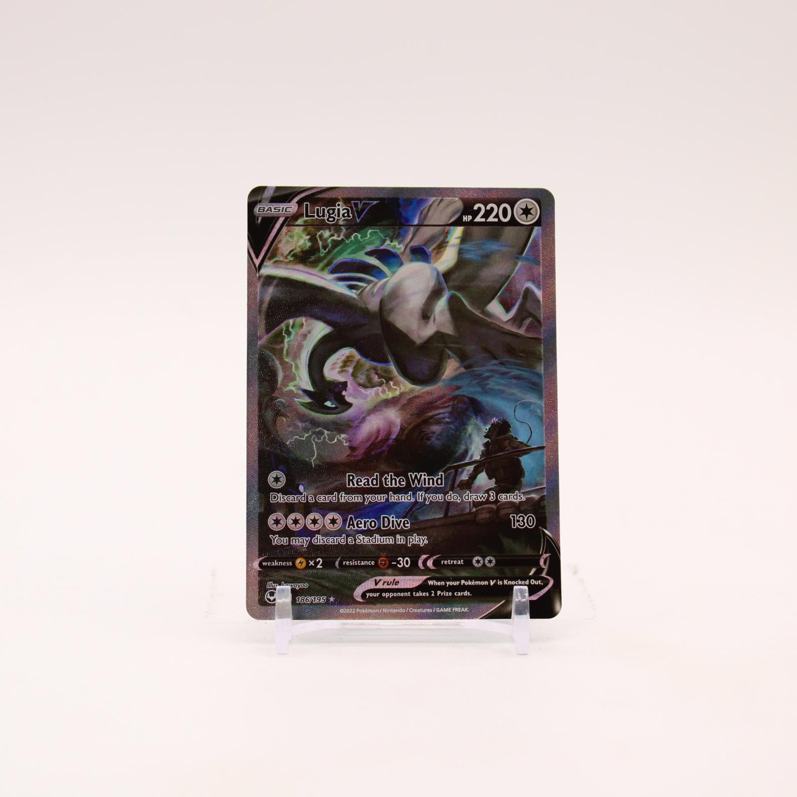 Lugia V - 186/195 Silver Tempest Holo Alternate Art Pokemon - NM