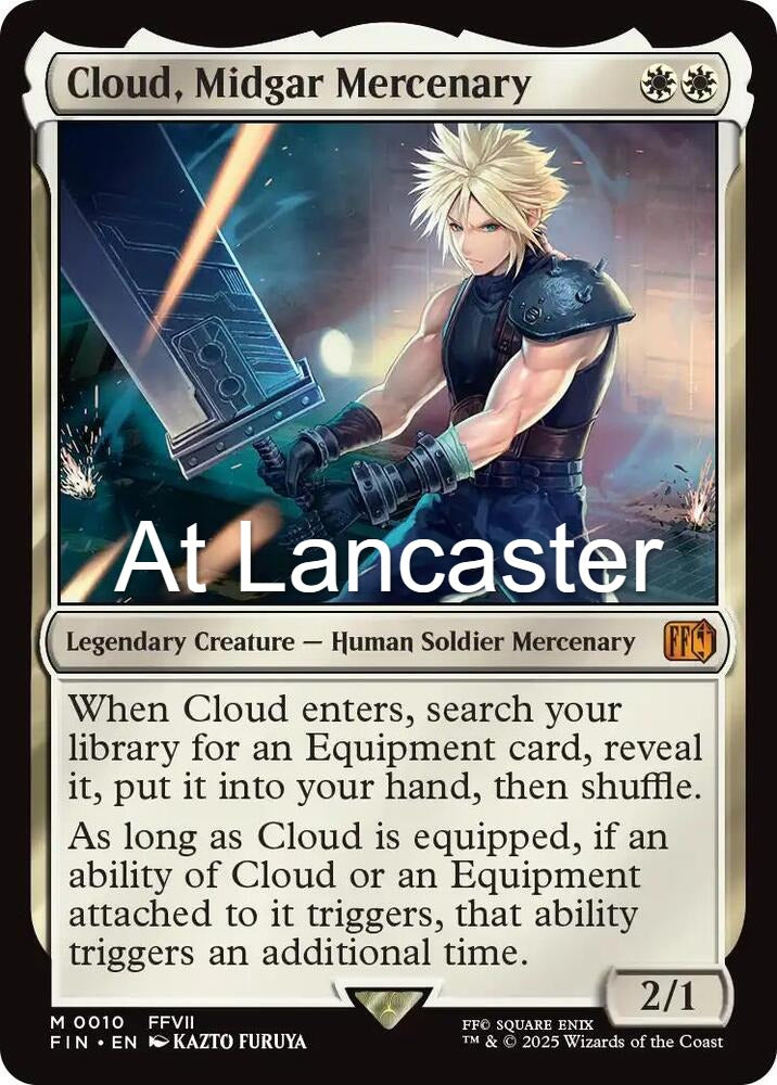 Cloud, Midgar Mercenary - 10 FINAL FANTASY Mythic Magic: The Gathering - NM (Lanc)