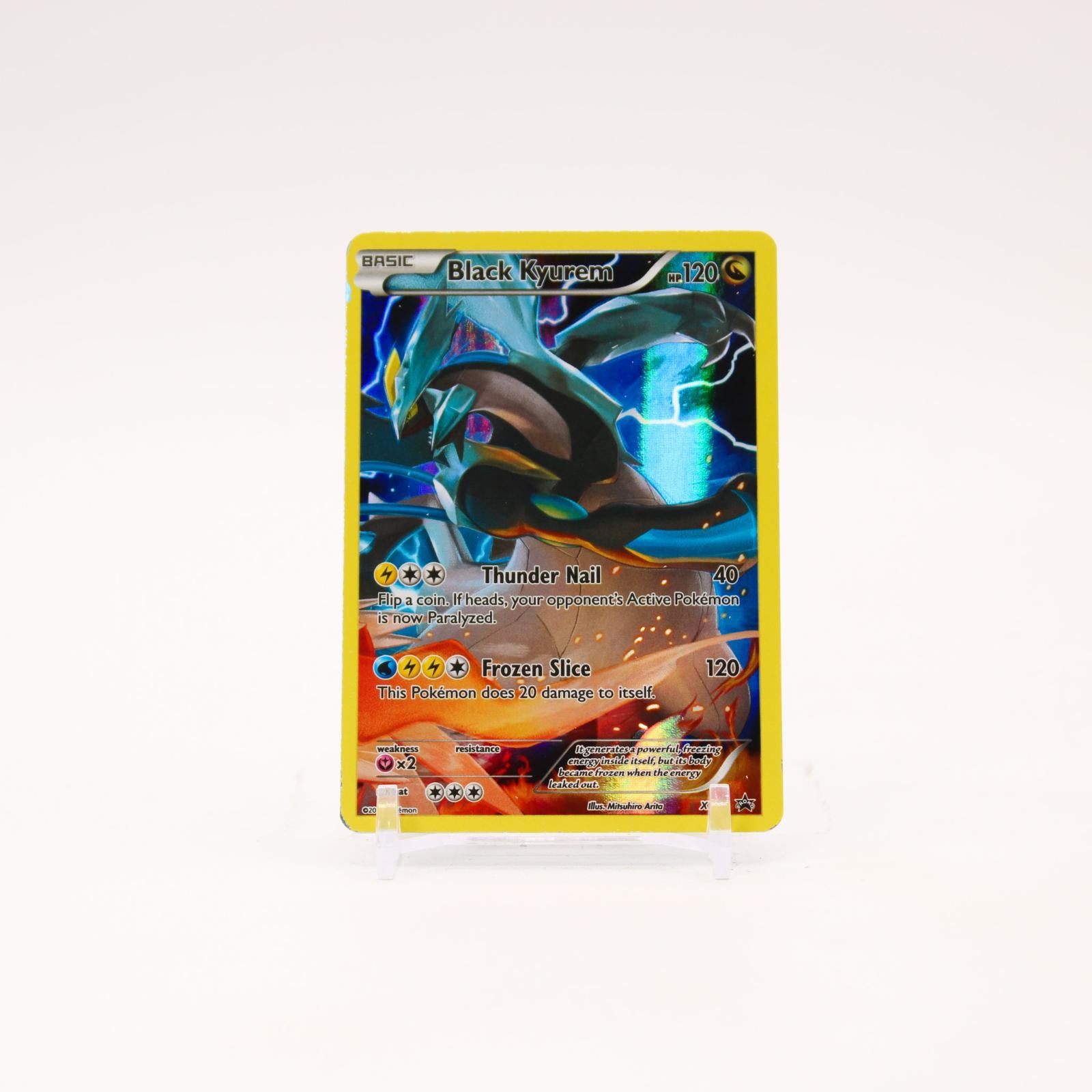 Black Kyurem - XY80 Black star Holo Full Art Promo Pokemon - LP/MP